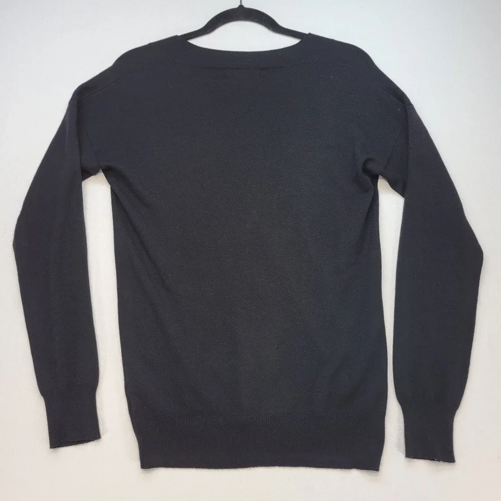 VTG Banana Republic Sweater Mens XS Black Wool‎ Cashmere Silk Blend